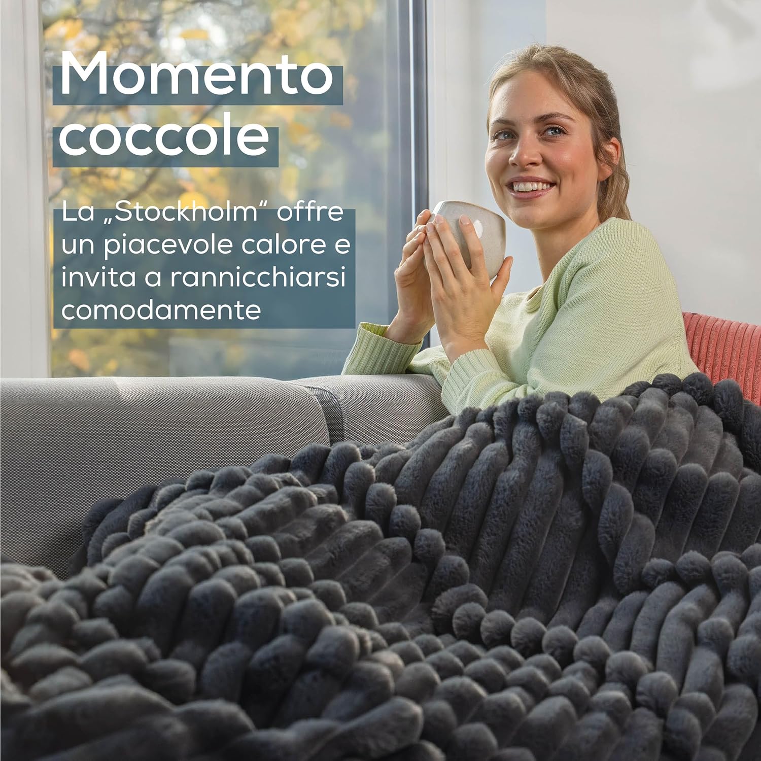 Beurer HD 82 Stockholm Termocoperta Soffice, Grigia - immagine 2