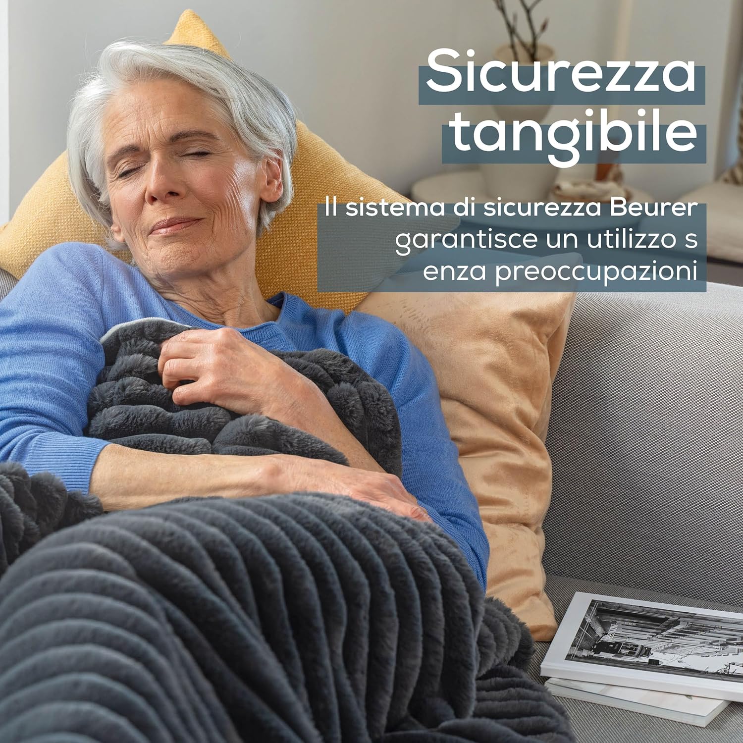 Beurer HD 82 Stockholm Termocoperta Soffice, Grigia - immagine 6