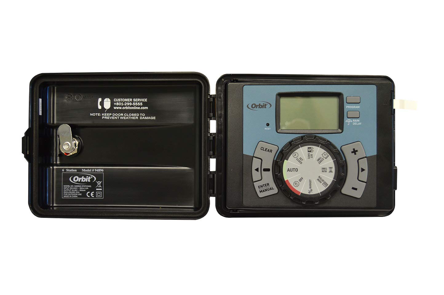 Orbit Irrigation Easy 9 - Programmatore Elettrico 9 Zone, Nero