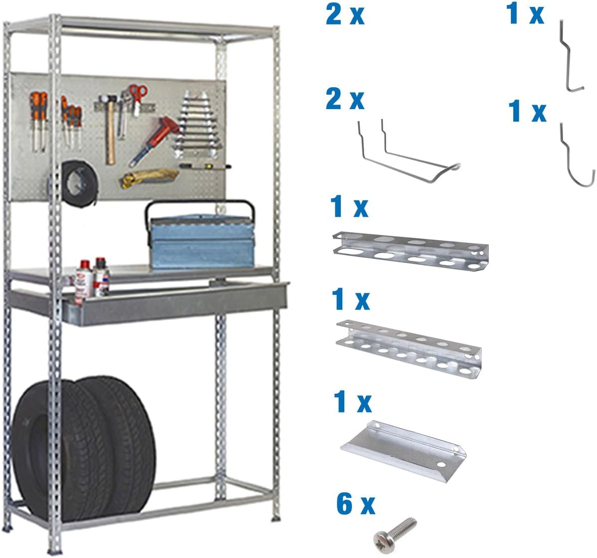 Simon Rack Simonauto - Scaffale per Pneumatici Zincato - immagine 4