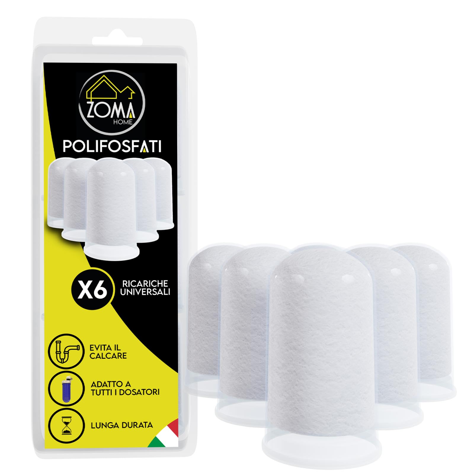 ZOMAHOME Polifosfati per Caldaia Ricarica (6 Ricariche)