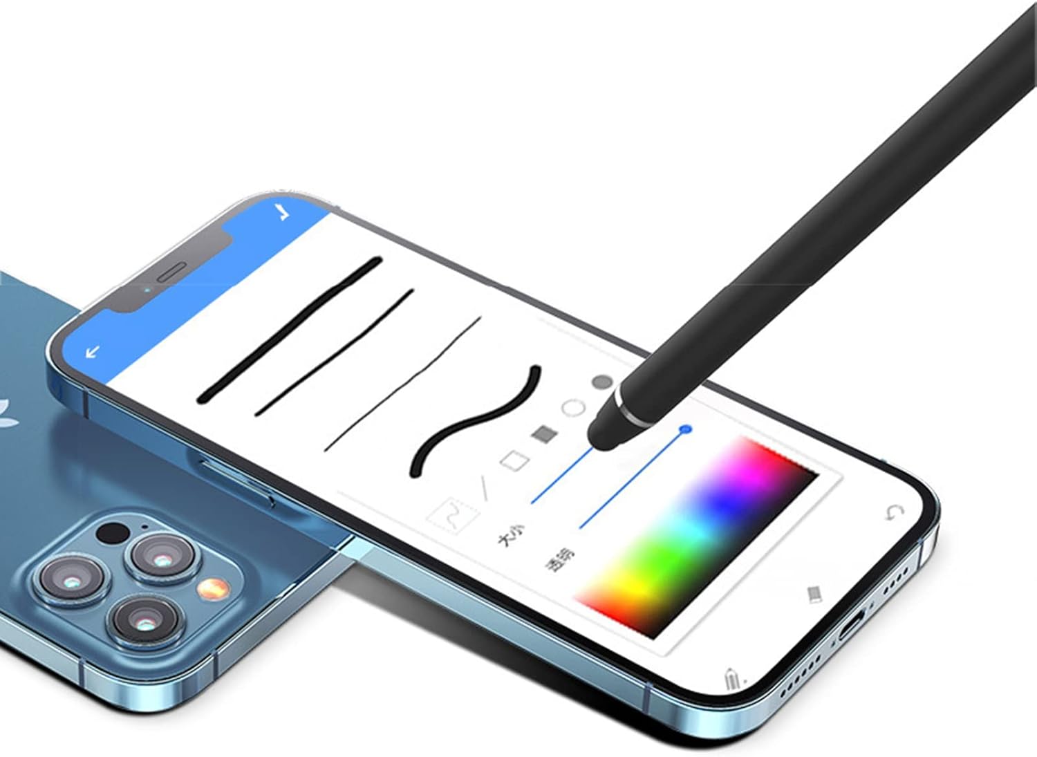 Penne per Tablet 2 Pezzi 2 in 1, Nero+Rosa - immagine 6