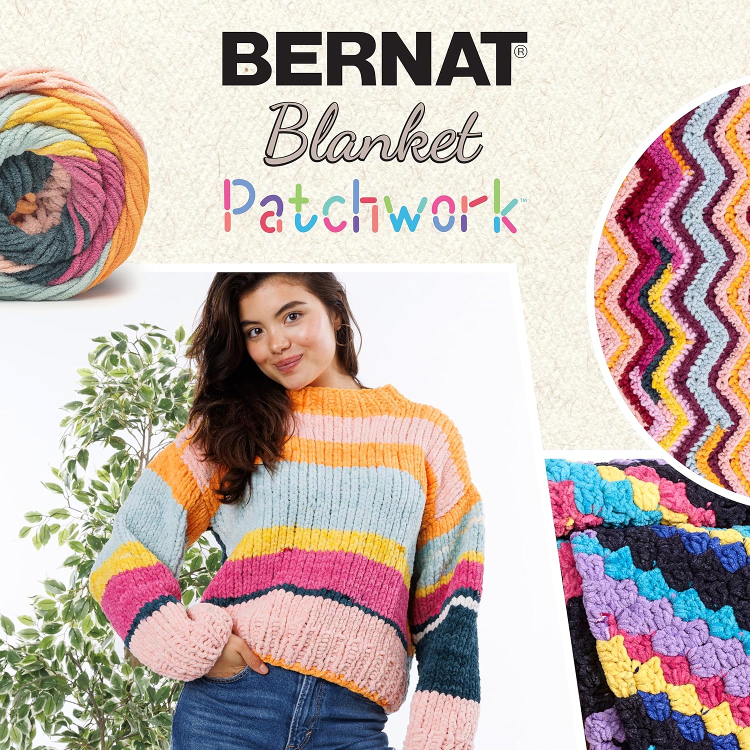 Bernat Blanket Patchwork Tropical Splash Filato - 2x300g - immagine 2