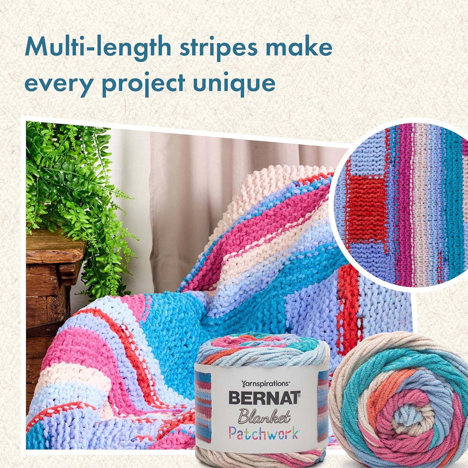 Bernat Blanket Patchwork Tropical Splash Filato - 2x300g - immagine 5