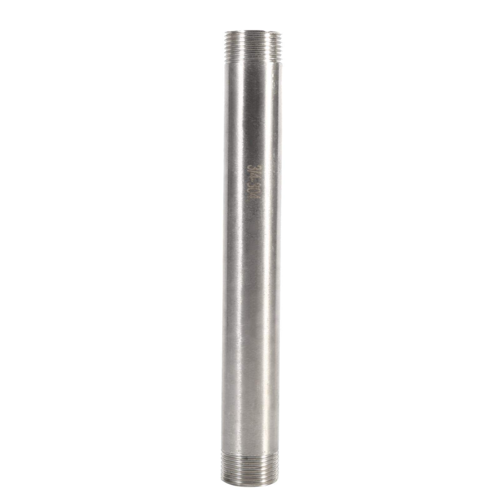 Nipplo per Tubo, Connettore per Tubo 1pc Acciaio Inossidabile SS304 Maschio X Raccordo per Tubo Filettato Maschio 200mm BSP 1/4 "1/2" 3/4 "1" Realizzato in Acciaio Inossidabile 304(3/4'')