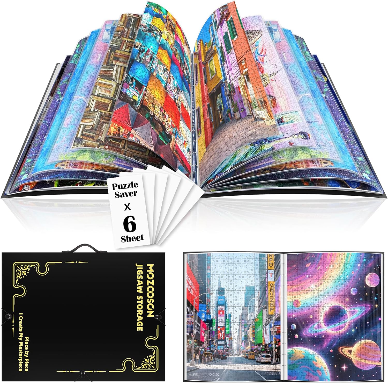 Mozooson Raccoglitore per Puzzle da 1000pz con 25 Tasche - immagine 1