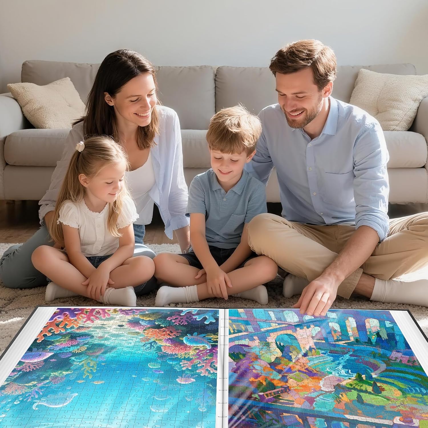 Mozooson Raccoglitore per Puzzle da 1000pz con 25 Tasche - immagine 4