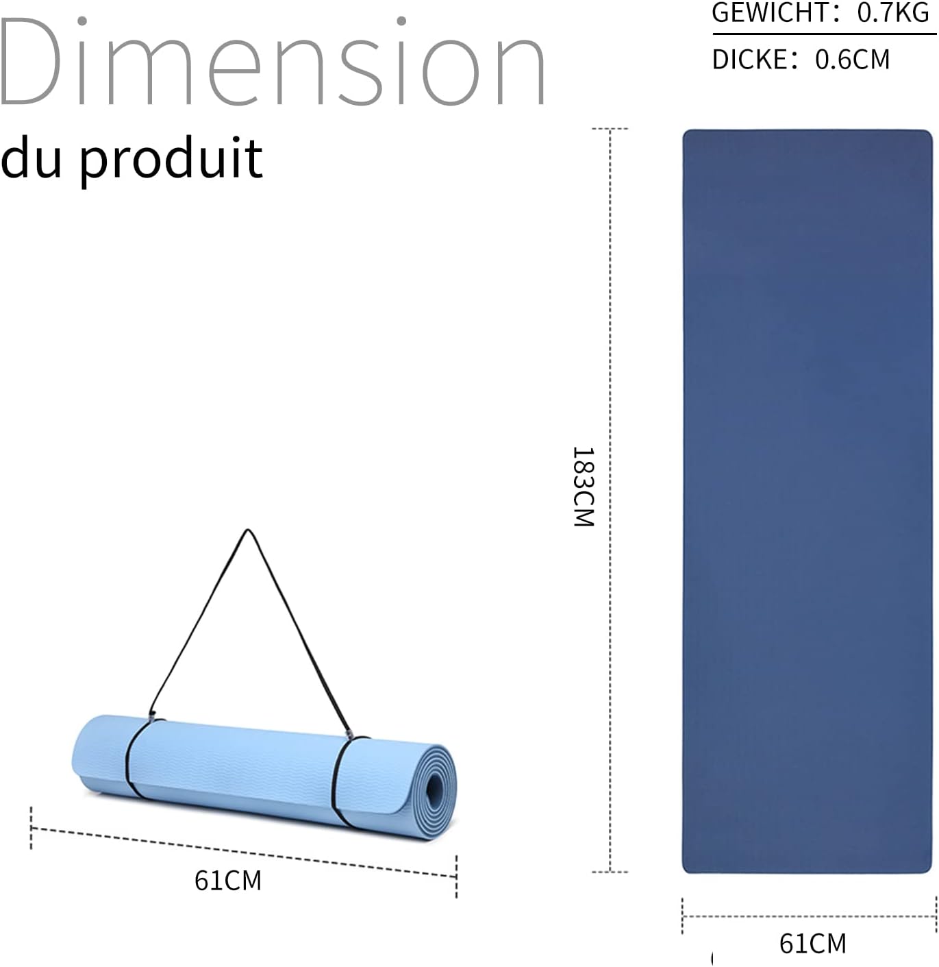 Good Nite Tappetino da Ginnastica Yoga Fitness Antiscivolo - immagine 2