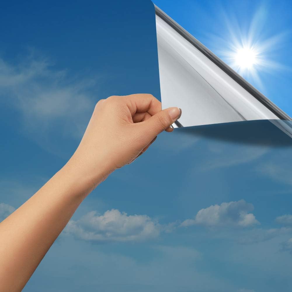 Rabbitgoo Pellicola Specchio per Vetri Finestre 75x400cm