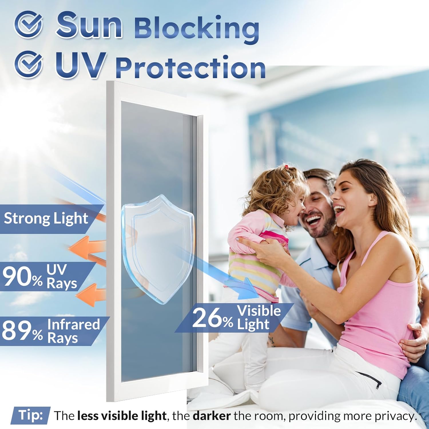 Rabbitgoo Pellicola Specchio per Vetri Finestre 75x400cm - immagine 3