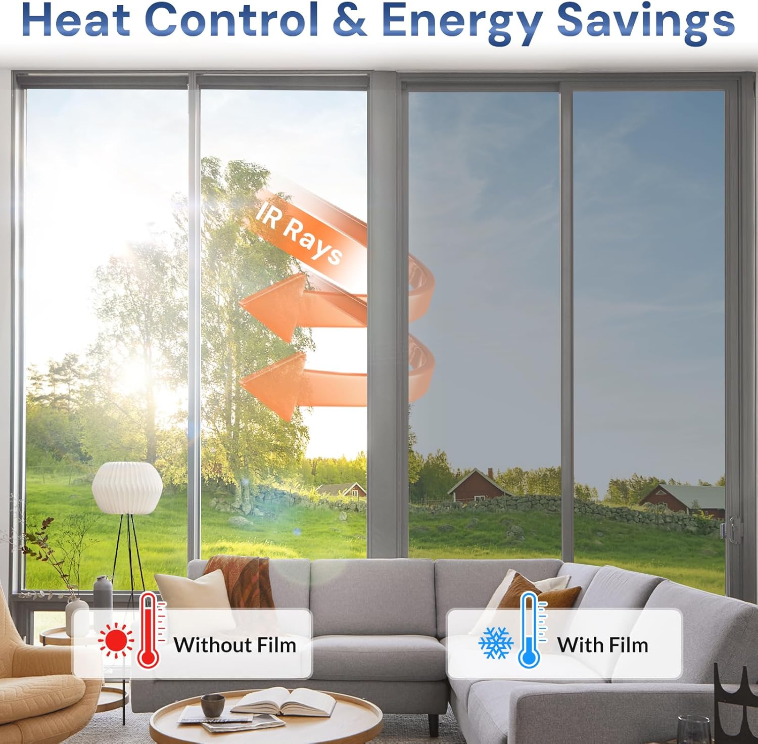 Rabbitgoo Pellicola Specchio per Vetri Finestre 75x400cm - immagine 4