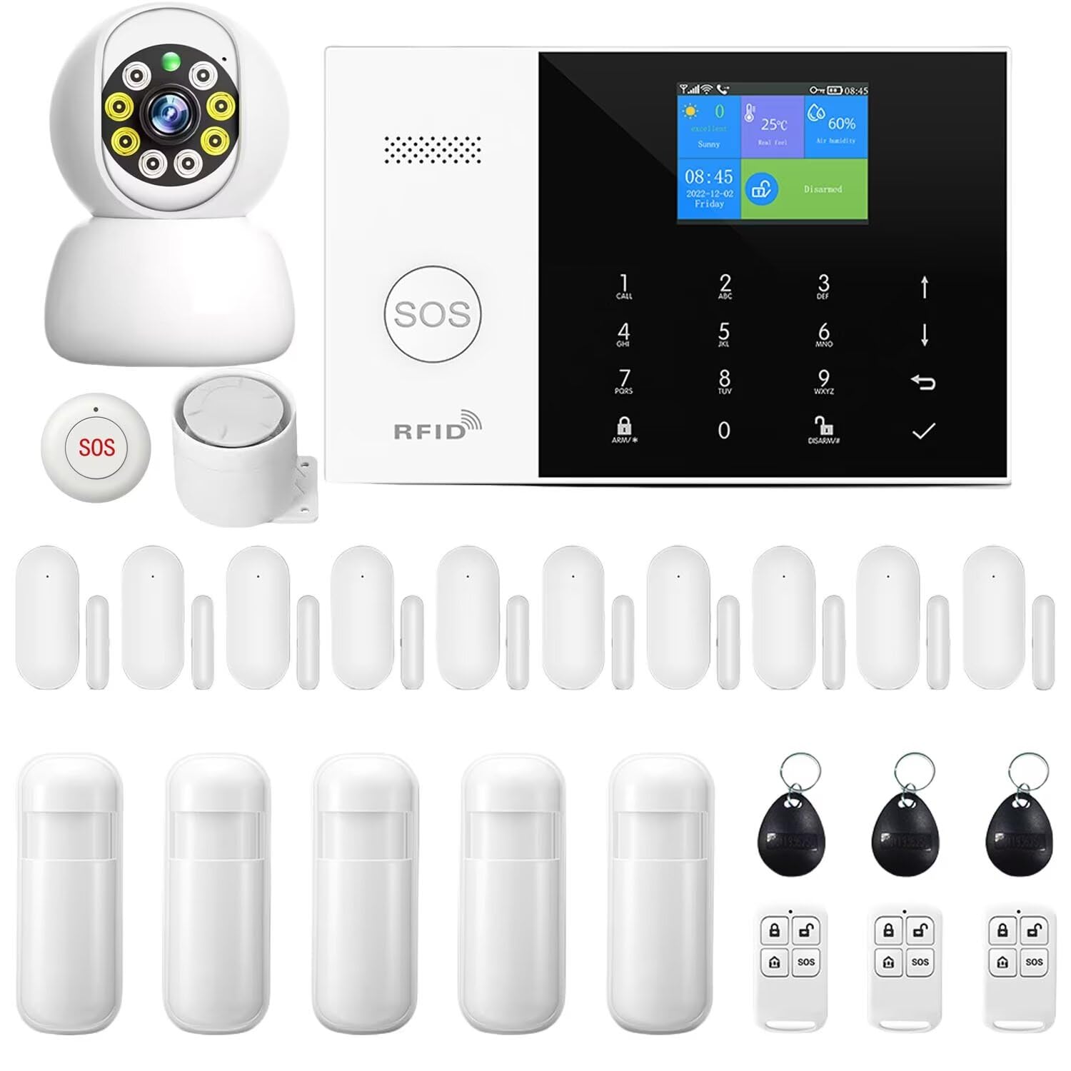 Xny Allarme Casa WiFi 4G Wireless con Telecamera 1080p