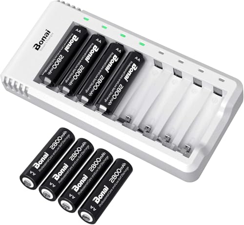 BONAI Batterie Ricaricabili AA 2800mAh - 8 Pezzi - immagine 1