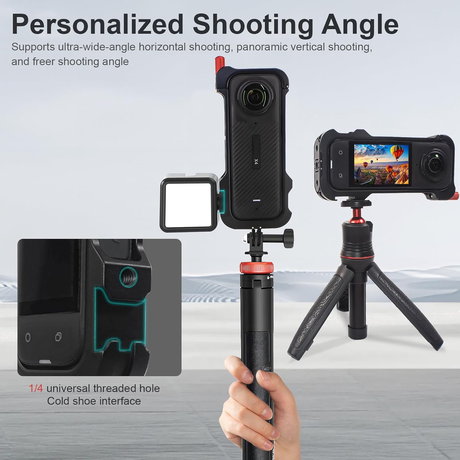 Fitstill Gabbia in Alluminio per Insta360 X4 - immagine 4