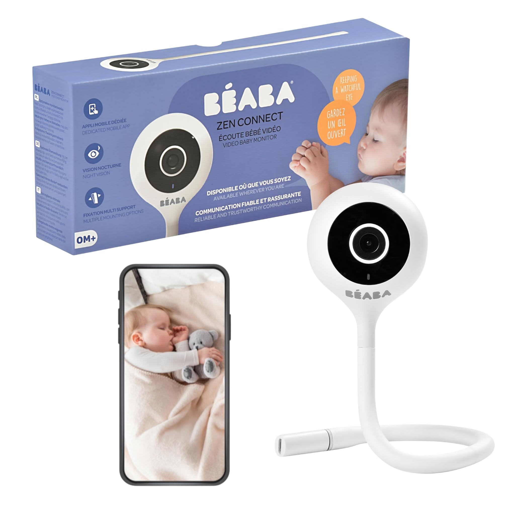 Béaba Babyphone Zen Connect - Videocamera Full HD