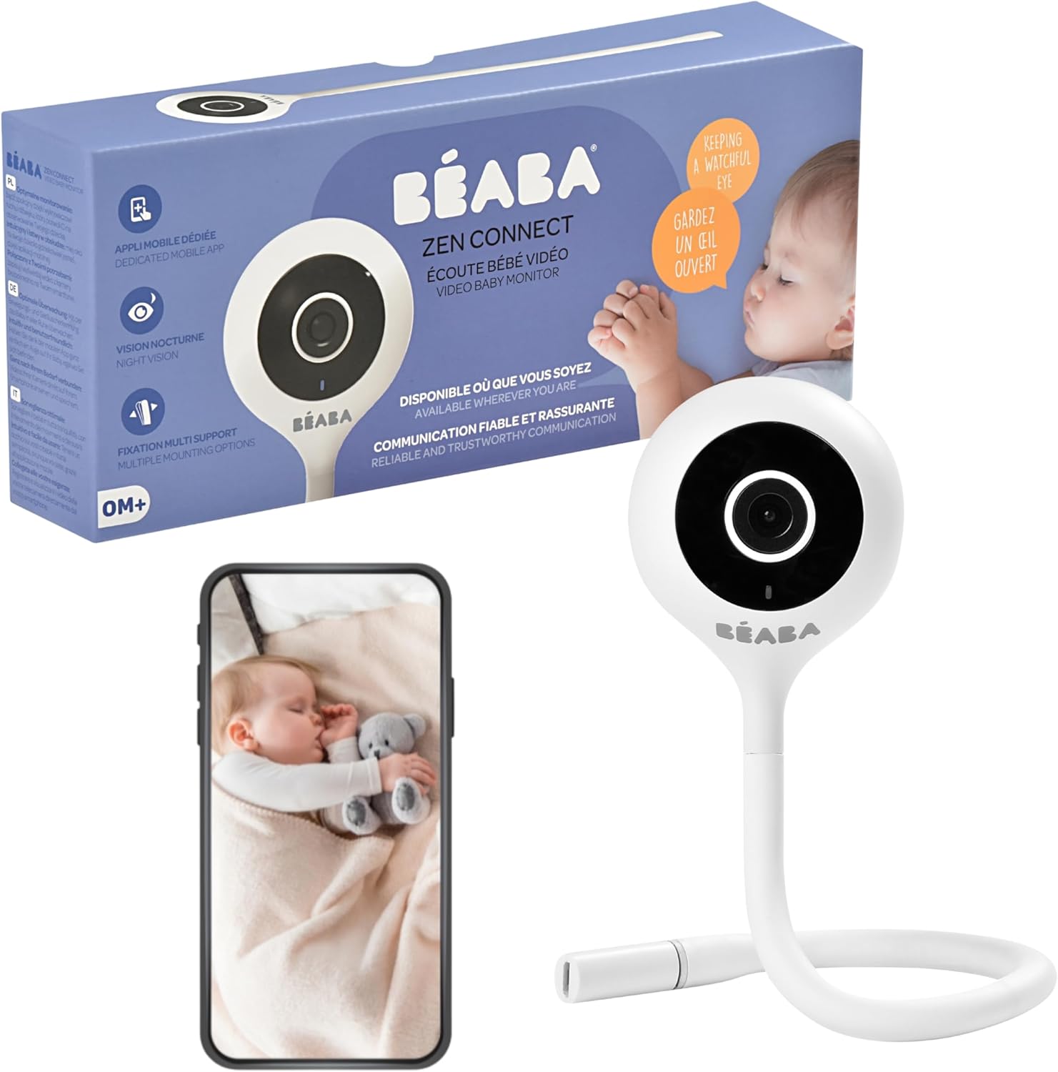 Béaba Babyphone Zen Connect - Videocamera Full HD - immagine 1