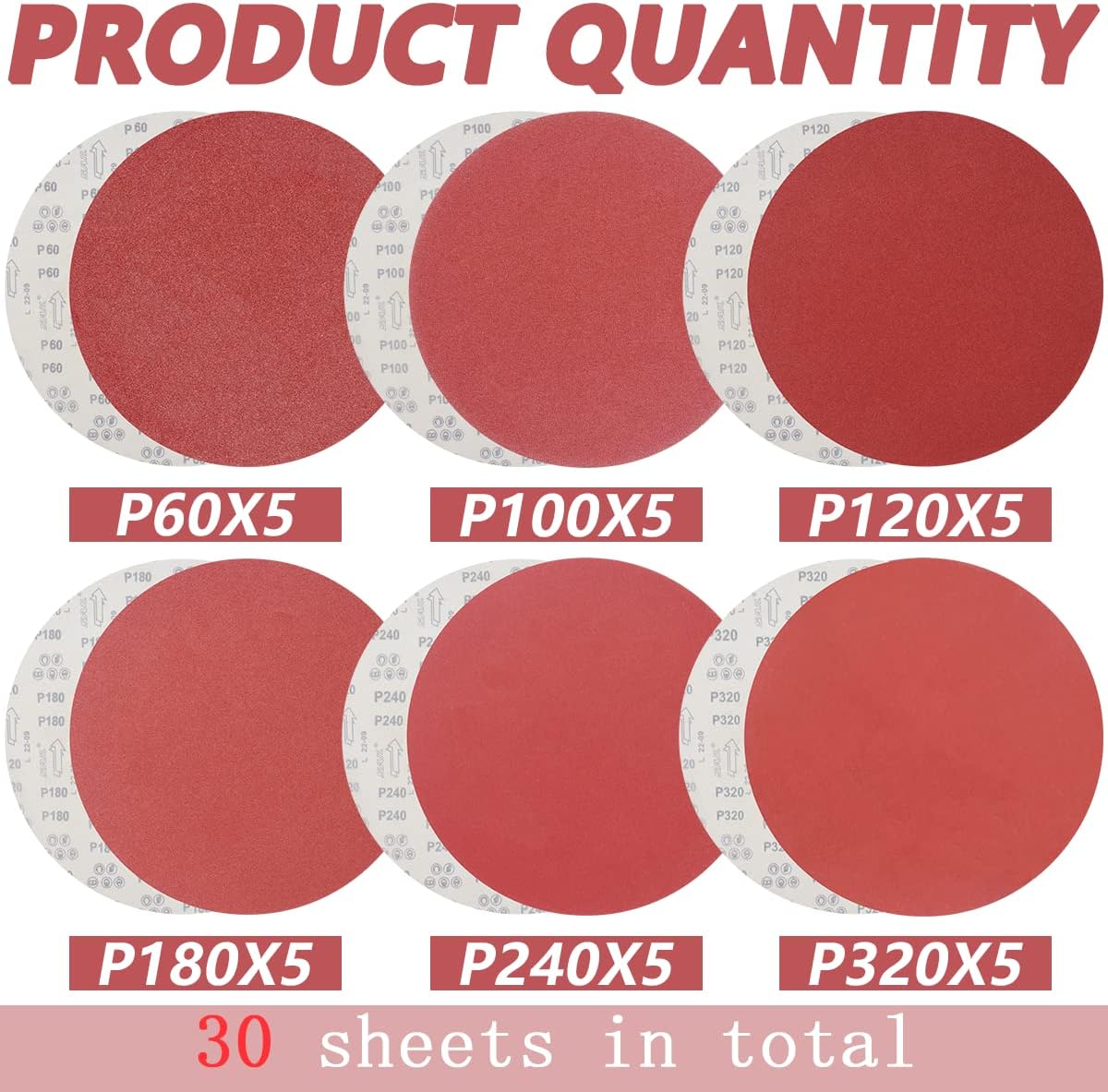 Feihu Dischi Abrasivi 400mm Hook and Loop (30 pezzi) - immagine 3