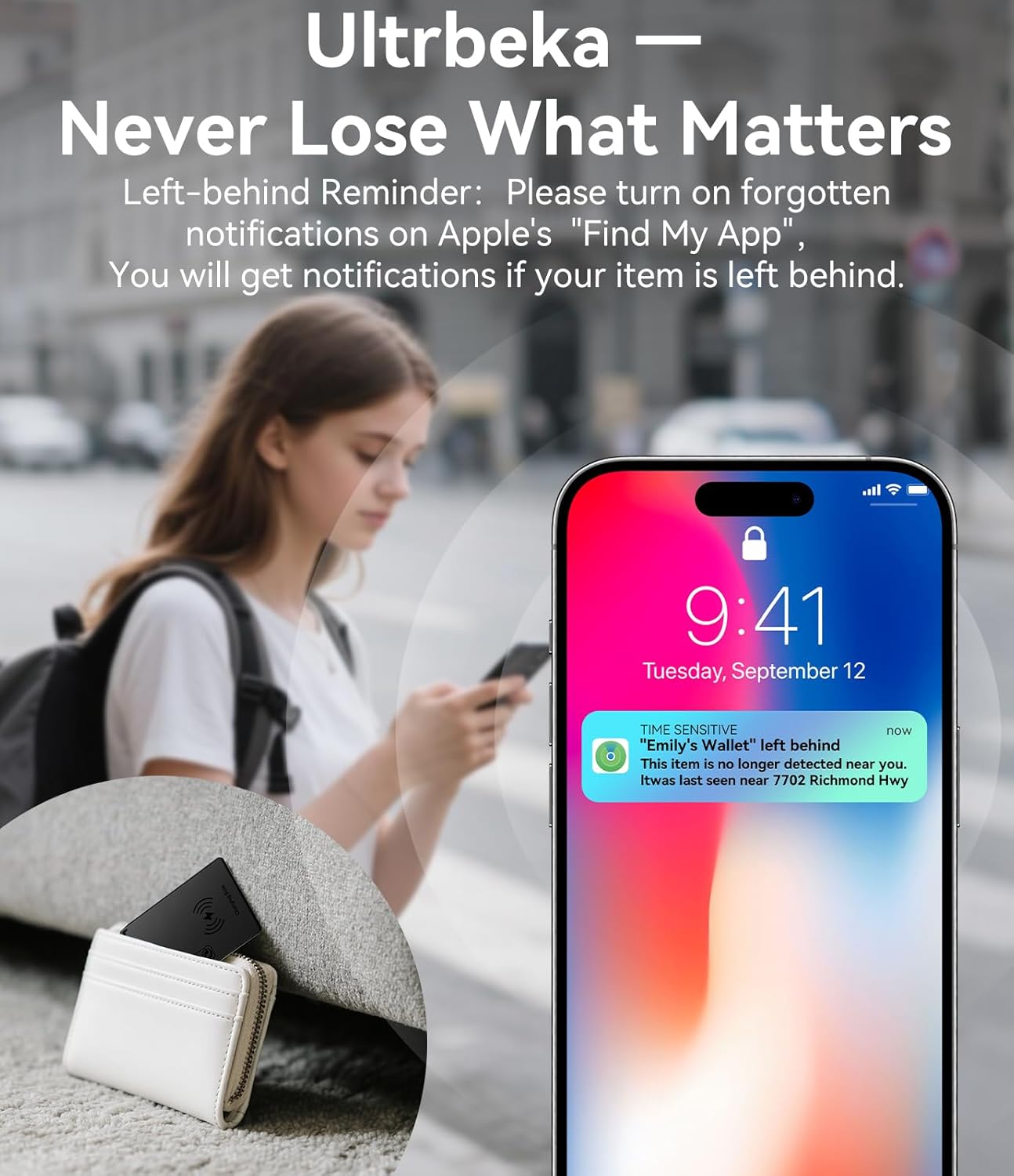 4-Pack Wallet Tracker MFi Certificato con Caricatore Wireless - immagine 6