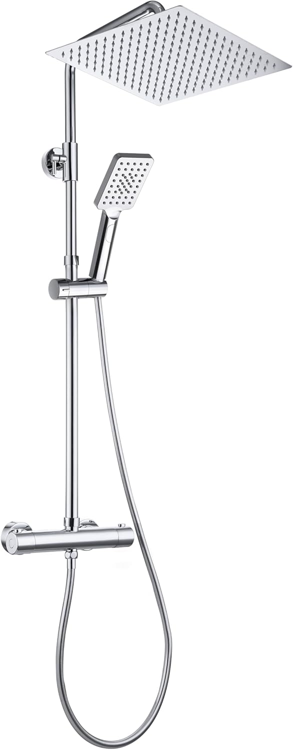 Görbach Colonna Doccia con Rubinetto Termostato, Cromo - immagine 1