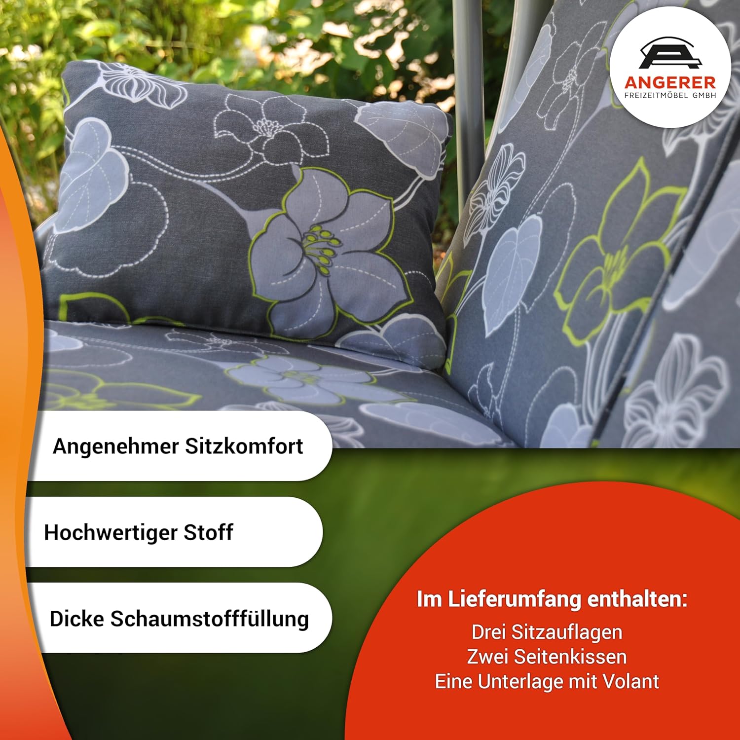 Angerer - Cuscino per Dondolo, Colore: Beige - immagine 2