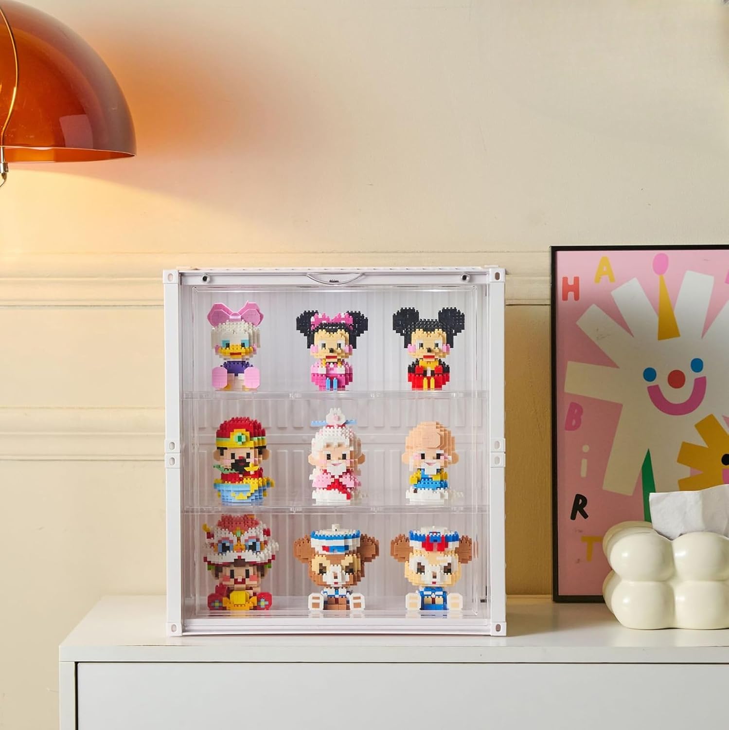 Vetrinetta Espositiva Acrilico con Porta e Scaletta 2 Gradini - immagine 2