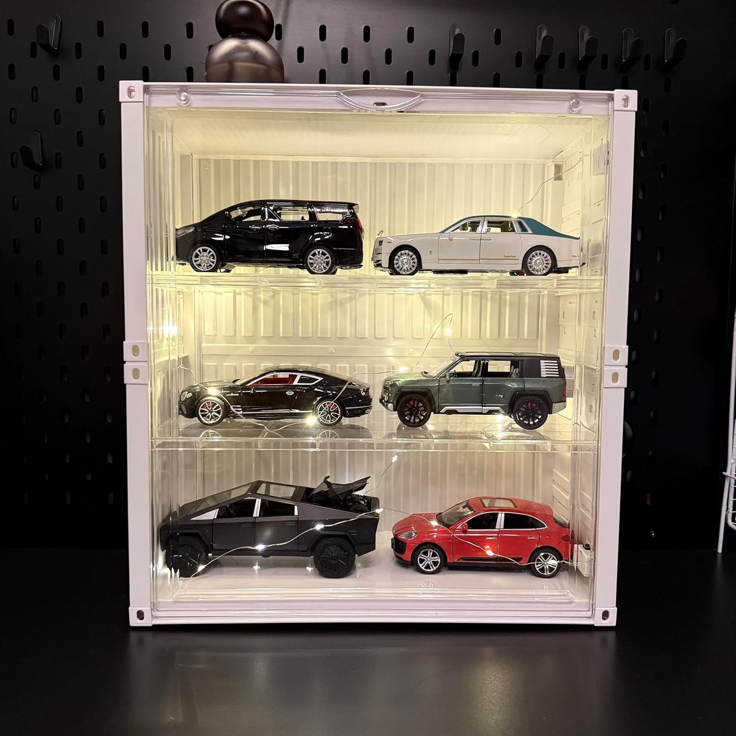 Vetrinetta Espositiva Acrilico con Porta e Scaletta 2 Gradini - immagine 5