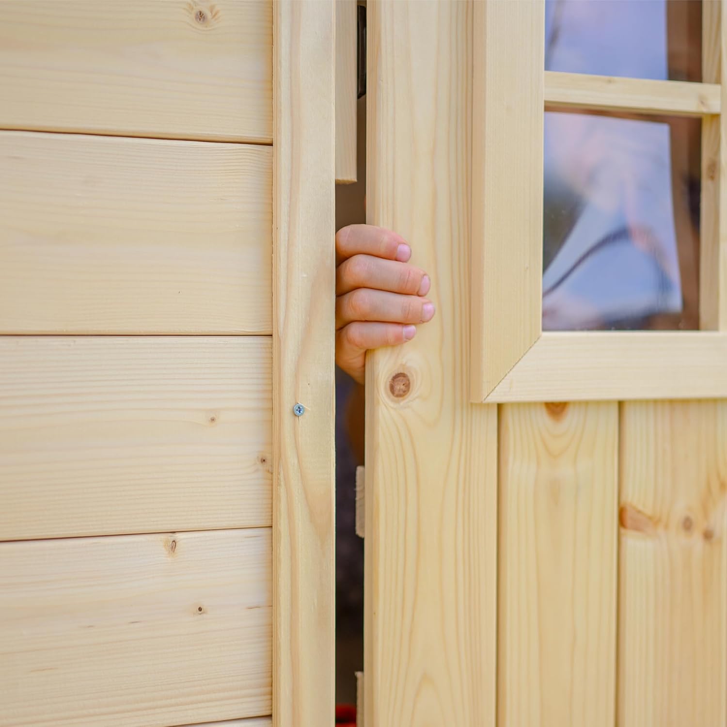 Casetta per Bambini da Giardino in Legno Timbela M570M-1 - immagine 4