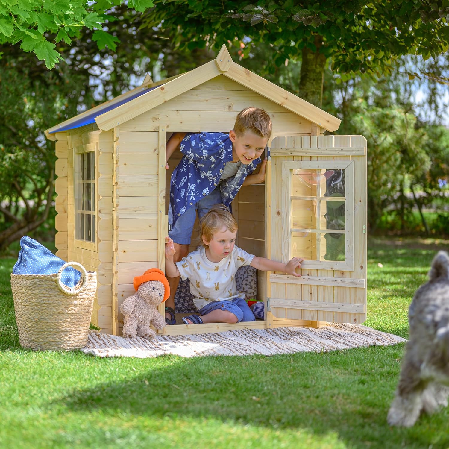 Casetta per Bambini da Giardino in Legno Timbela M570M-1 - immagine 5