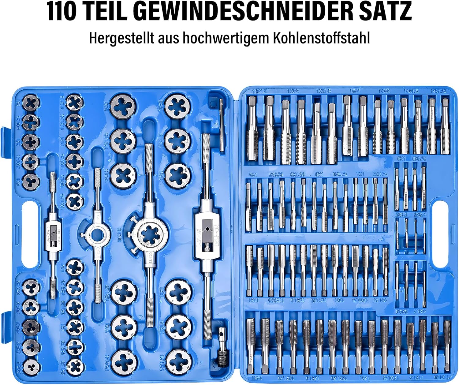 HATANSE Set Maschi e Filiere M2-M18 (110 Pezzi) - immagine 2