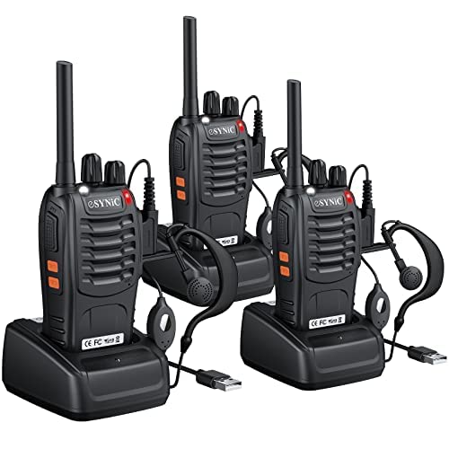 Esynic 3PZ Walkie Talkie Ricaricabili Professionali