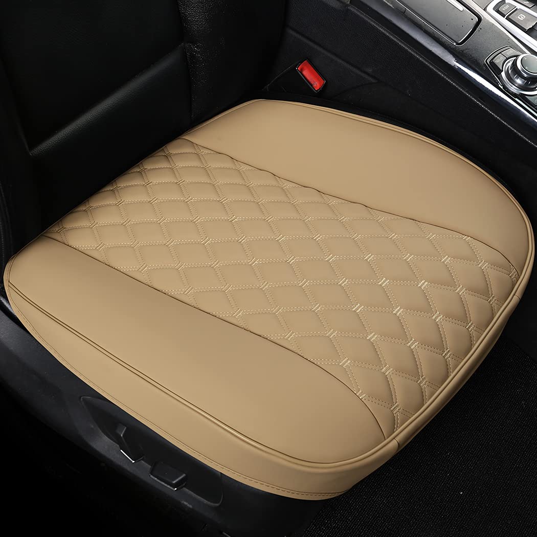 Black Panther Coprisedili Auto in Pelle PU - 2 Pezzi Beige
