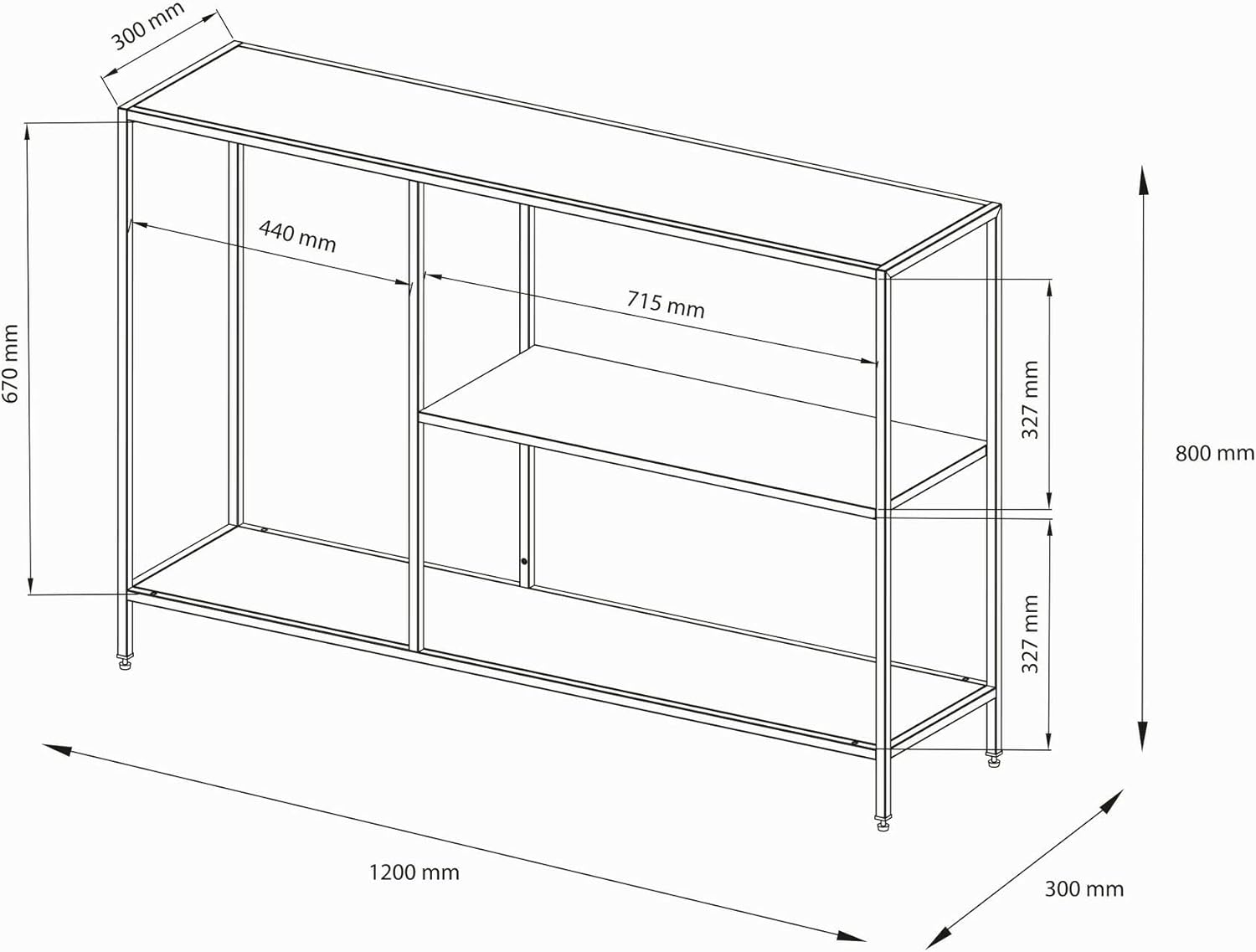 Dmora Consolle UVA Tavolo Multiuso 120x30 h80 cm - immagine 2