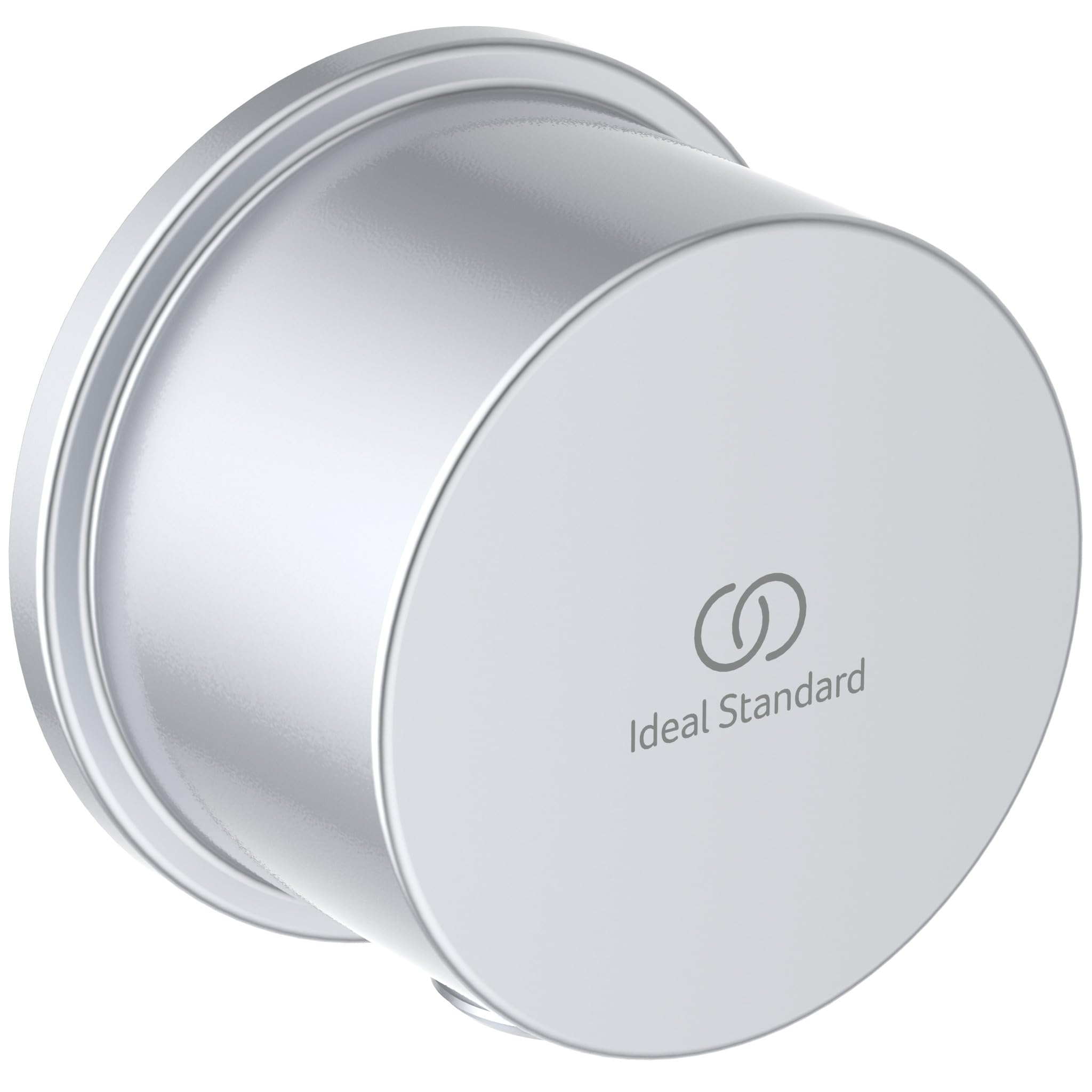 Ideal Standard - Idealrain, Gomito a parete per tubo doccia, Raccordo erogante per attacco flessibile doccia, Matt silver