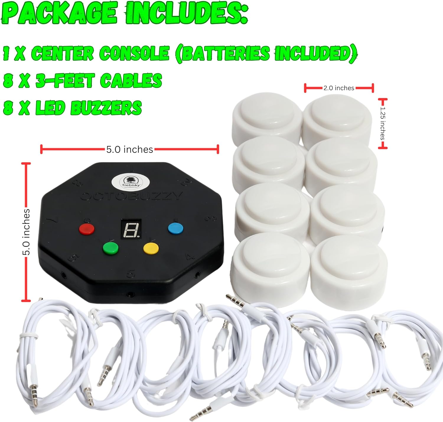 Trebisky Buzzer Gioco Quiz 8 Giocatori - immagine 2