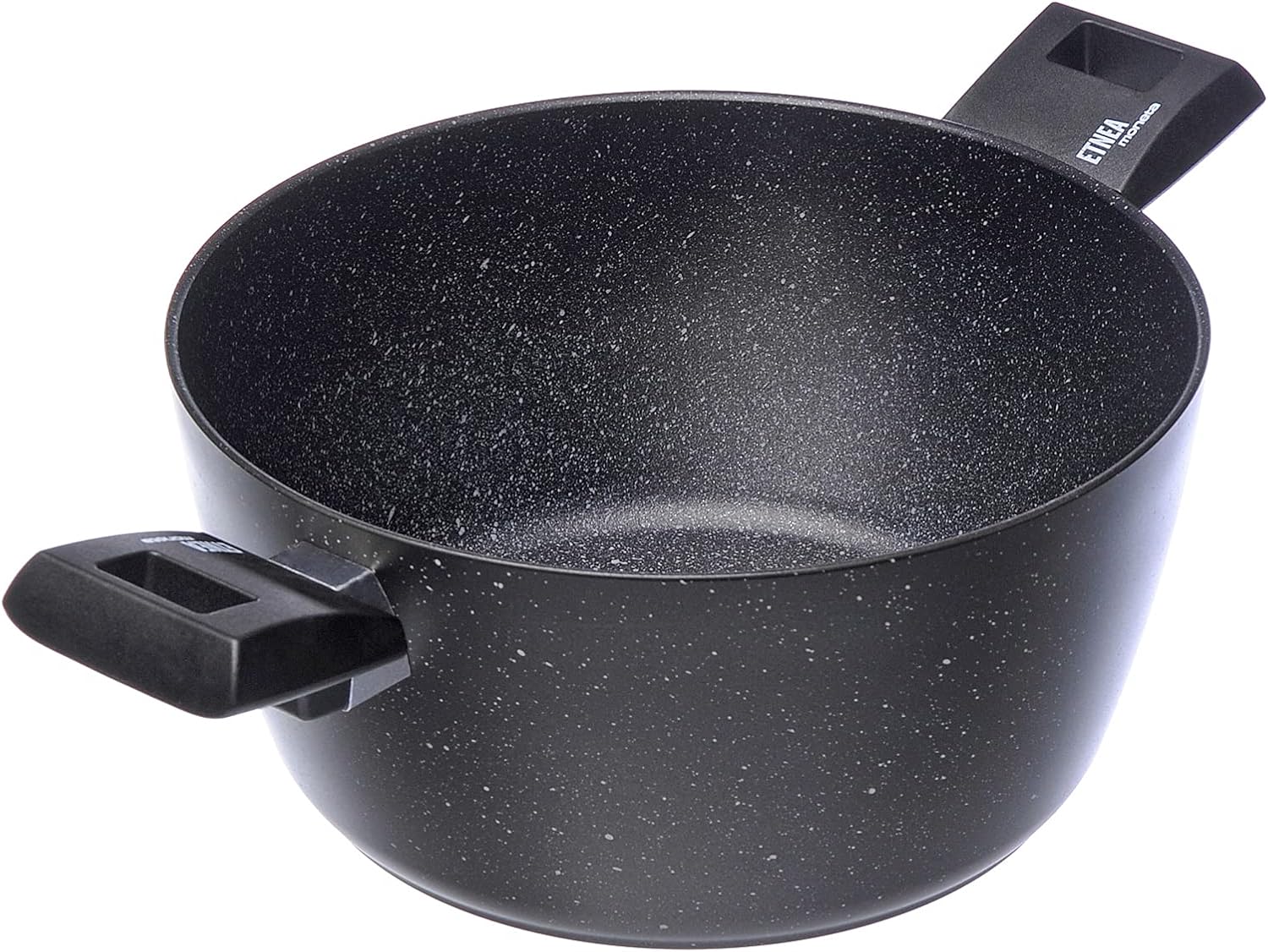 Moneta Etnea Casseruola 2 Manici 24 cm, effetto pietra, Made in Italy - immagine 1
