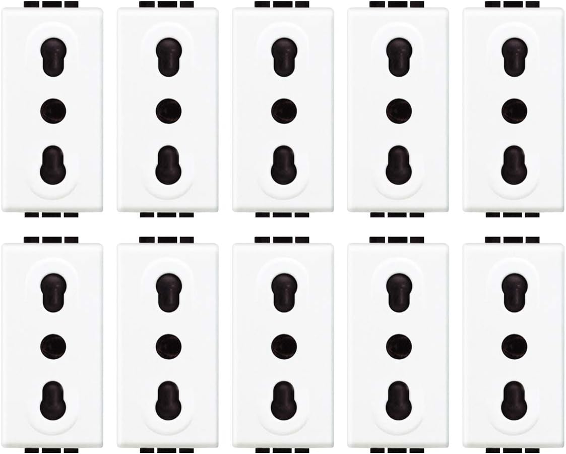 Bticino ASTL4180 Kit 10 Pezzi Presa Bipasso 10/16A