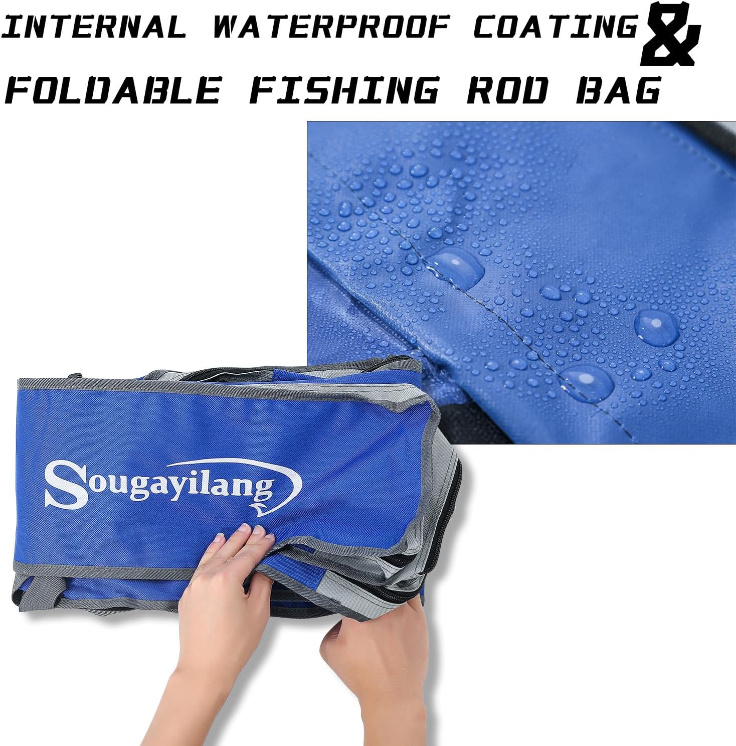 Sougayilang Borsa Portatile per Canna da Pesca 160cm - immagine 3