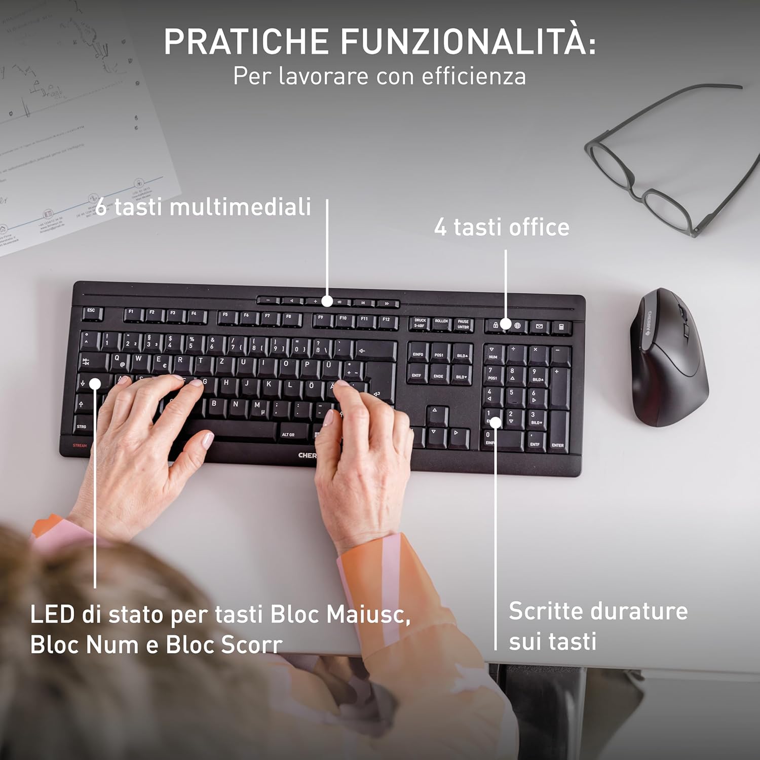 Cherry STREAM KEYBOARD WIRELESS - Tastiera Senza Fili - immagine 6