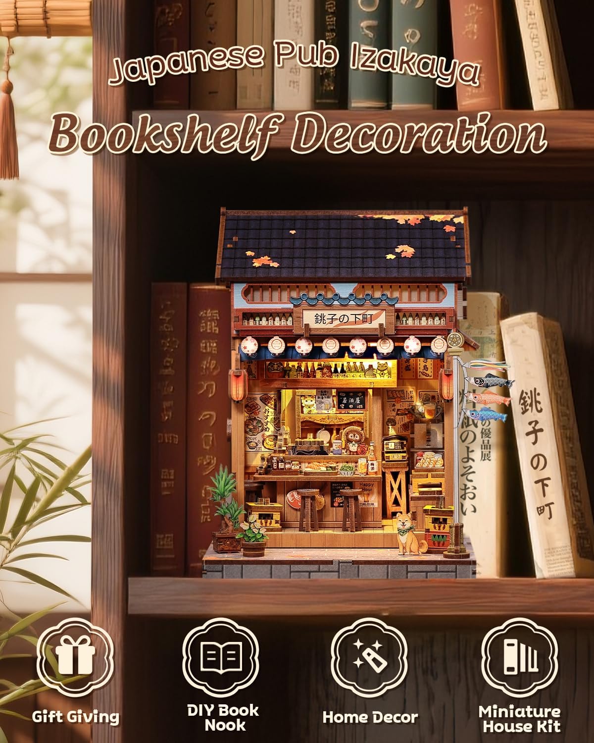 CUTEBEE Kit Book Nook per Adulti - Izakaya Giapponese - immagine 3