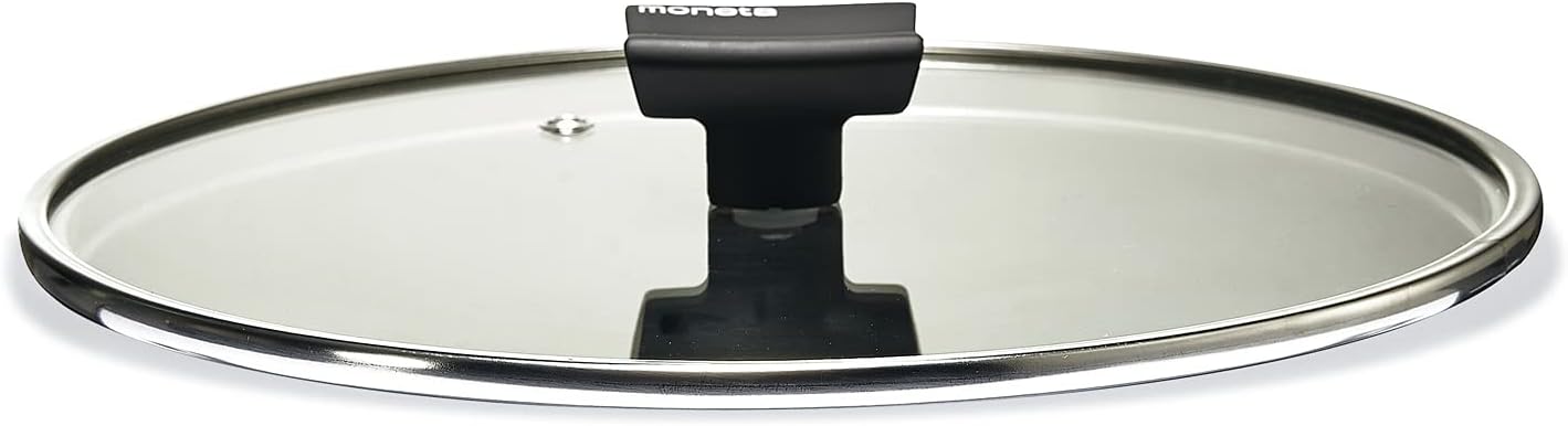 Moneta Nova Protection Base Tegame con Coperchio, Alluminio, Nero, 28 cm - immagine 2