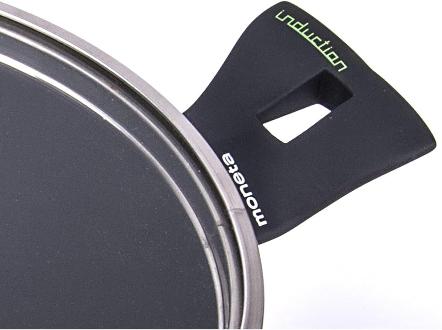 Moneta Nova Protection Base Tegame con Coperchio, Alluminio, Nero, 28 cm - immagine 4