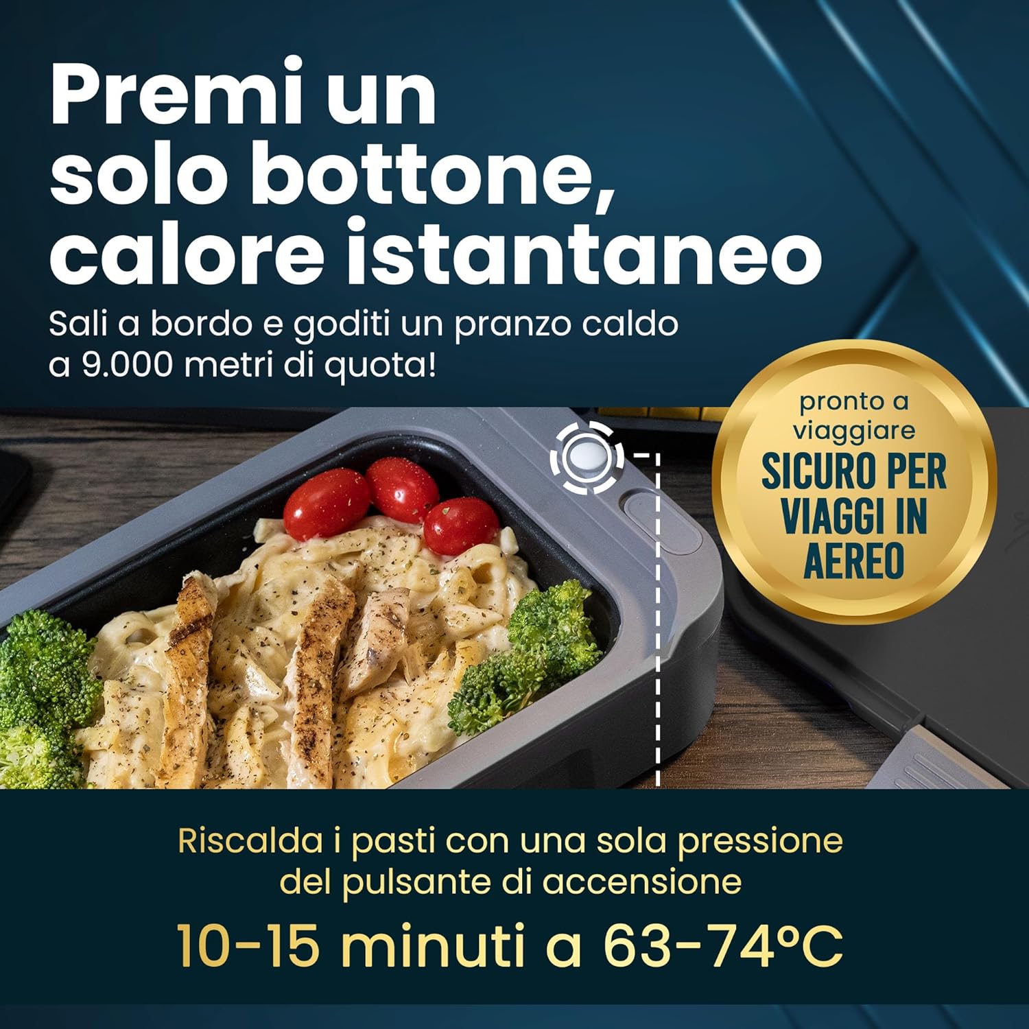 Hot Bento Plus - Fiambrera Elettrica Portatile, Nero - immagine 4