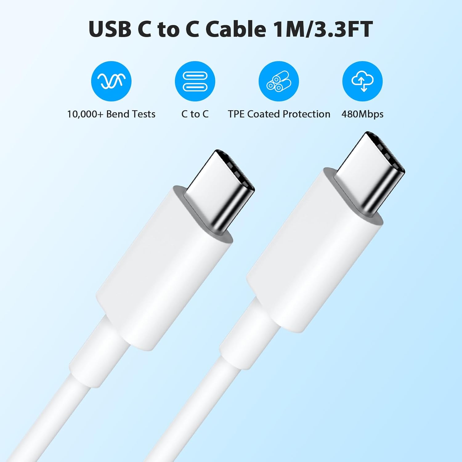 Caricatore USB-C 45W con Cavo 6A 1M - immagine 5