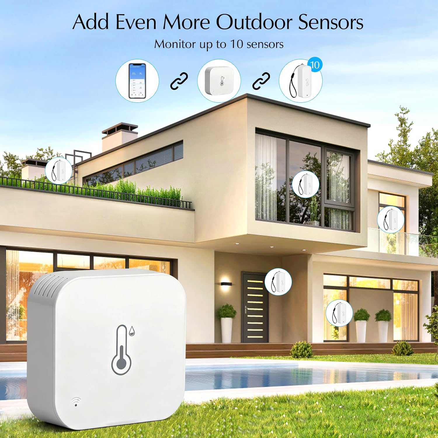 Igrometro Wifi Termometro Esterno Wireless 150m Range - immagine 4