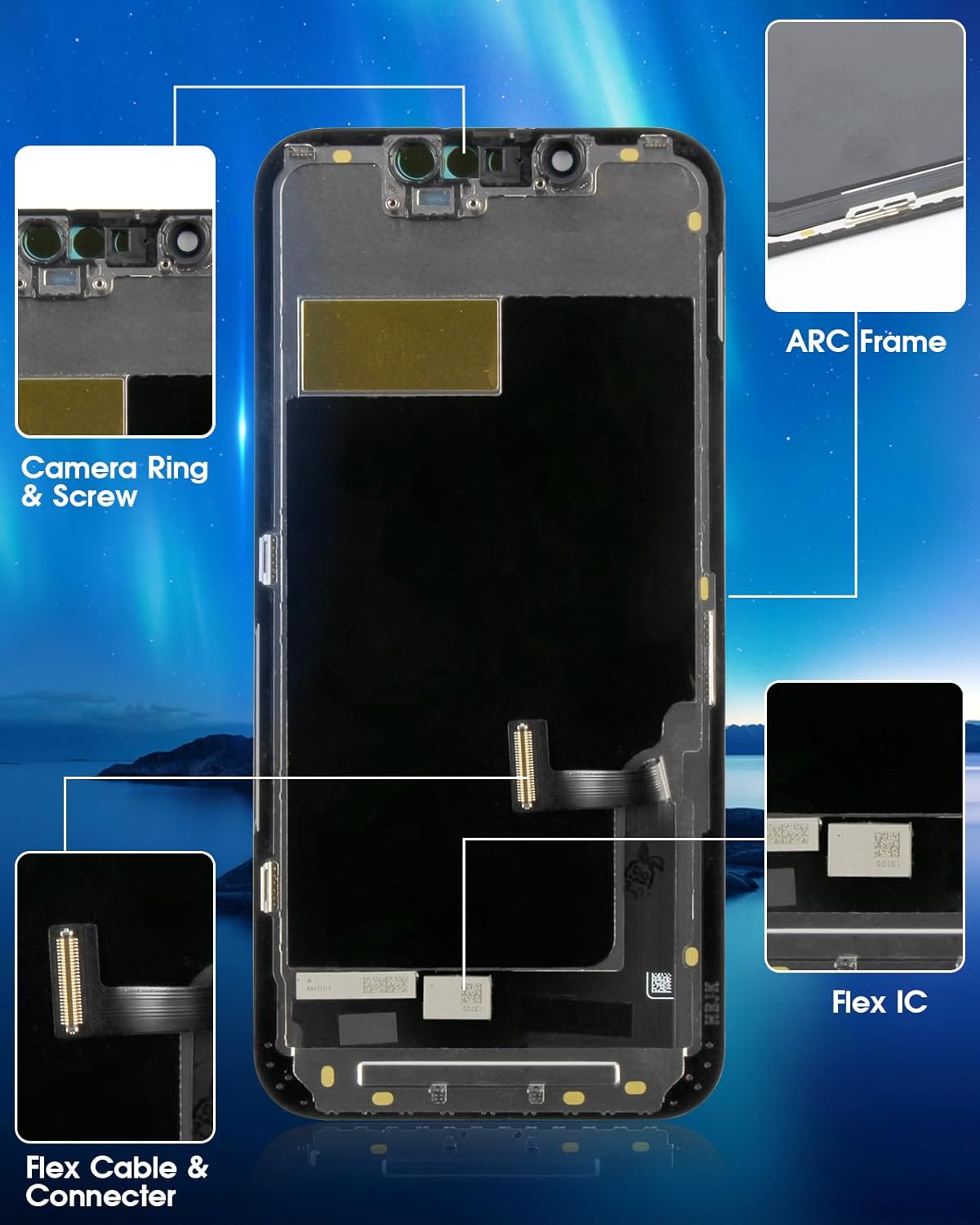 ARSSLY Schermo TFT LCD per iPhone 13 Mini - immagine 7