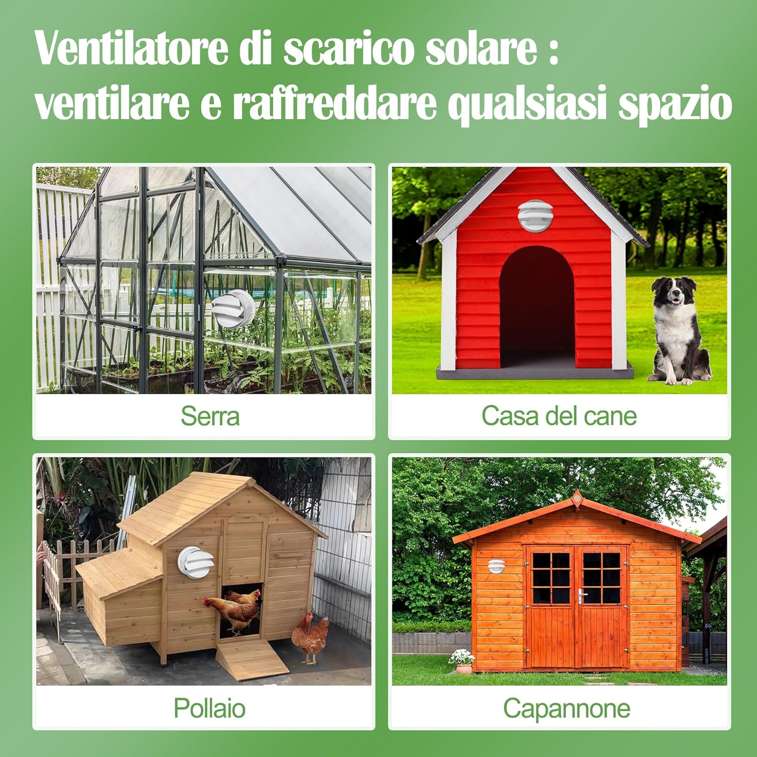 Ecocalm Ventilatore Solare per Esterni 100mm - immagine 6