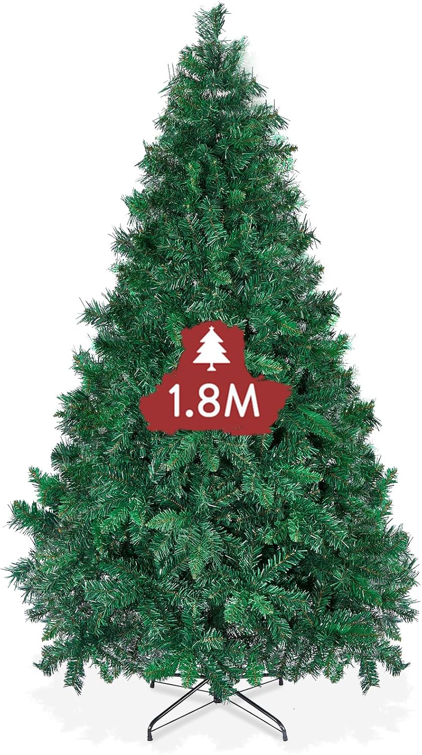 Ousfot Albero di Natale 180 cm, Verde Realistico - immagine 1