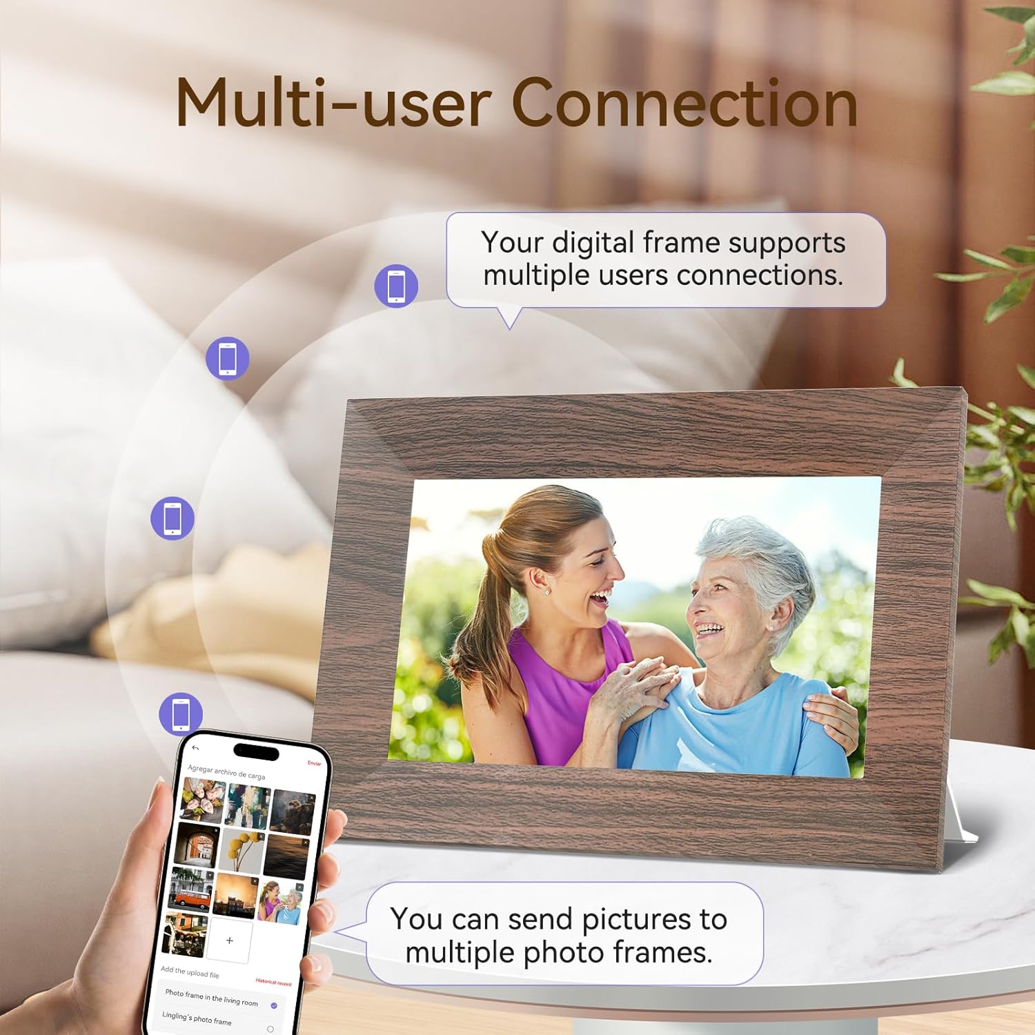 Bwjbsw Cornice Digitale WiFi 7 Pollici 32GB - immagine 5