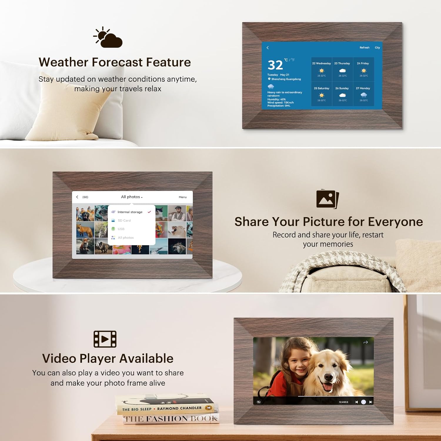 Bwjbsw Cornice Digitale WiFi 7 Pollici 32GB - immagine 7