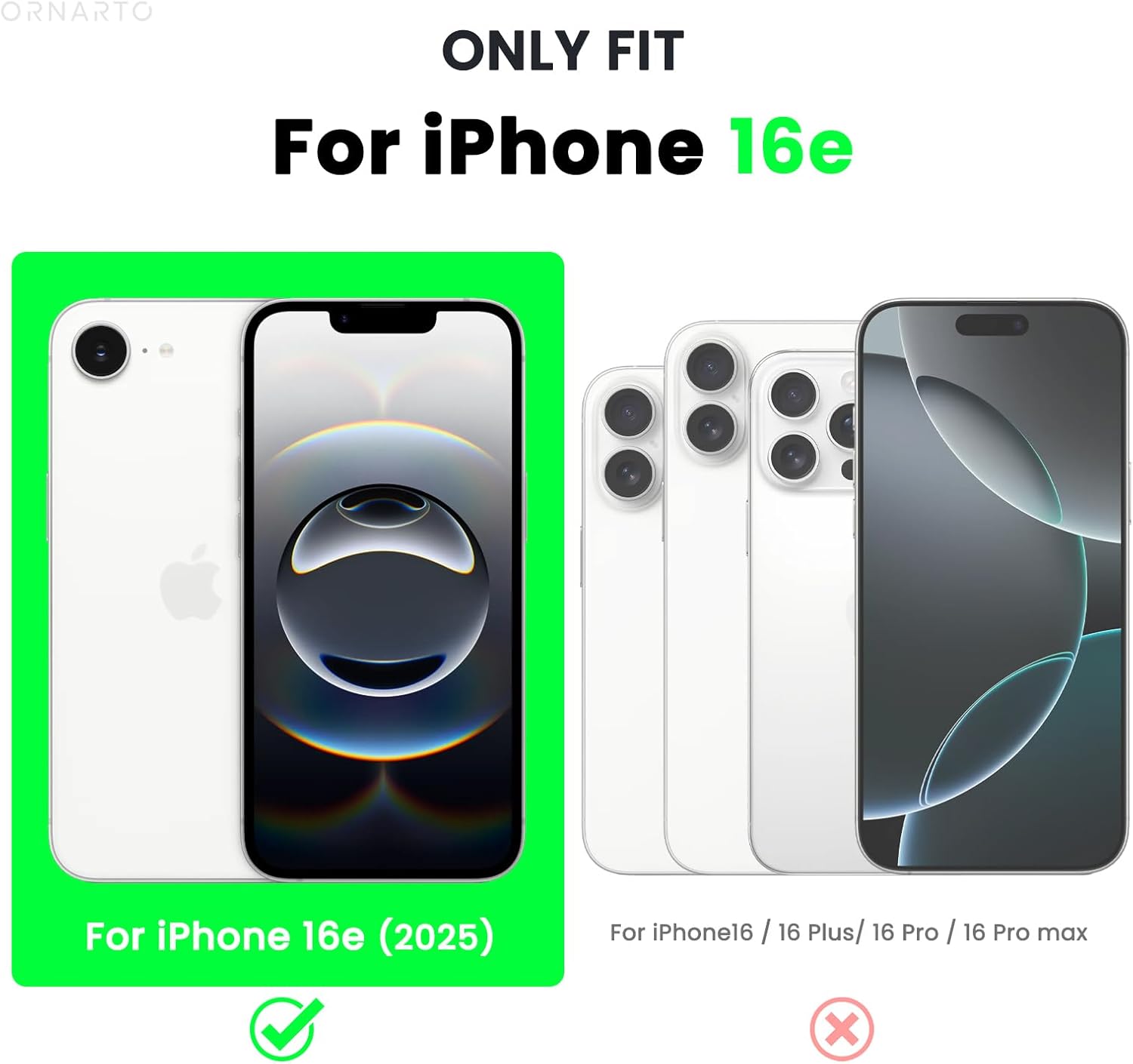 Ornarto Cover per iPhone 16e (2025) Silicone 6.1" - Vino Rosso - immagine 2